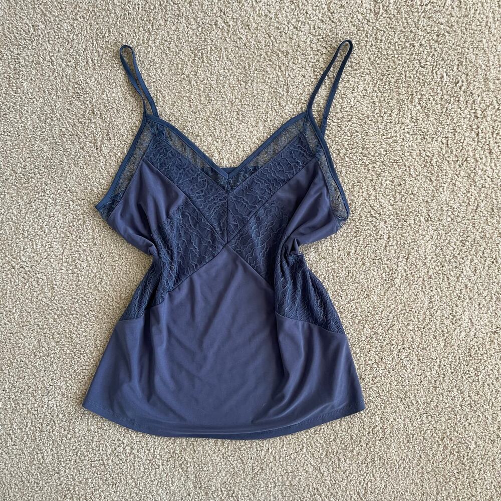 Gray Lace Trim Coquette Cami - Size M